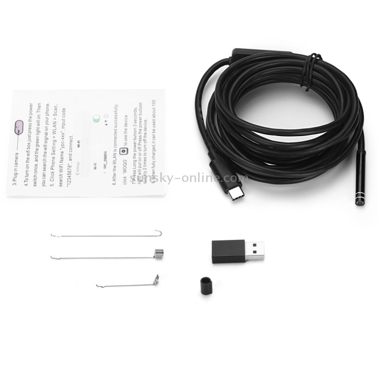 AN97 USB-C / Type-C Endoscope Waterproof IP67 Snake Tube Inspection ...