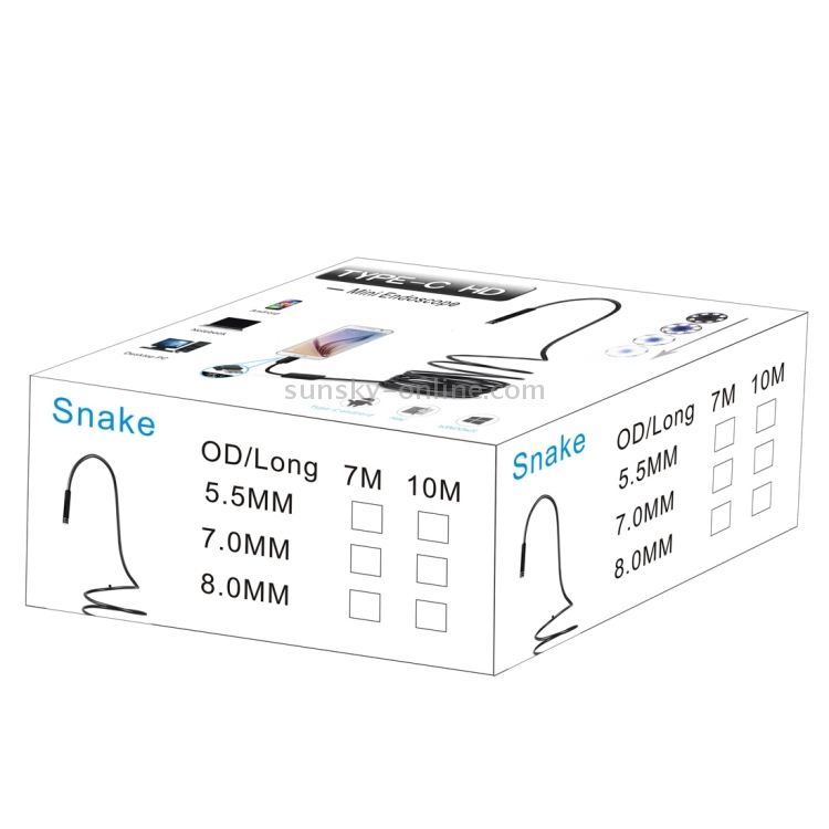 AN97 USB-C / Type-C Endoscope Waterproof IP67 Snake Tube Inspection ...