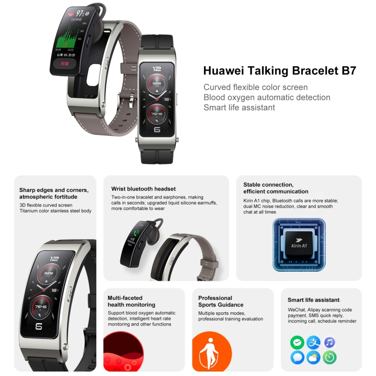 Bracelet De Remplacement Kwmobile Pour Huawei TalkBand B7 – Lot De 2 Bracelets Confortables Et élégants