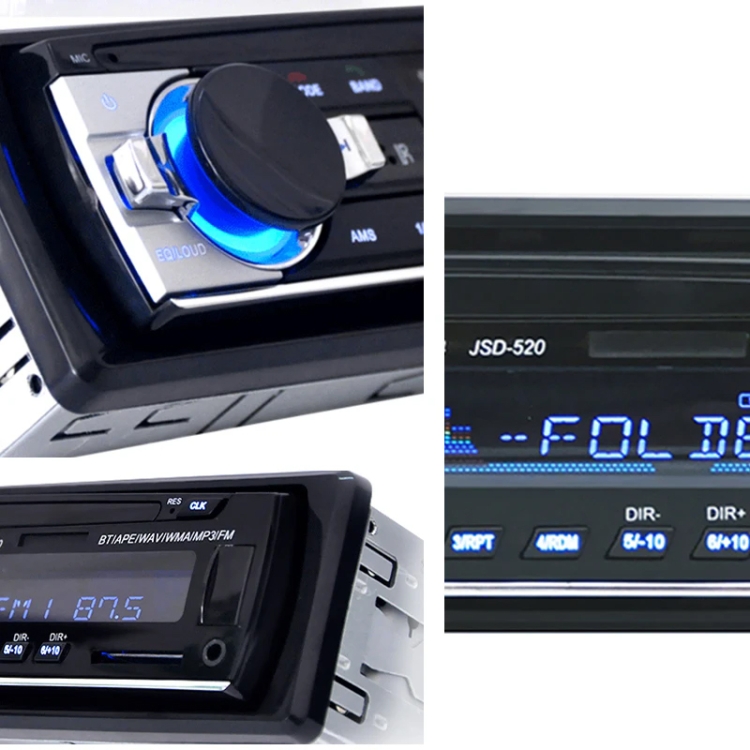 JSD-520 カーステレオラジオ MP3 オーディオプレーヤー Bluetooth