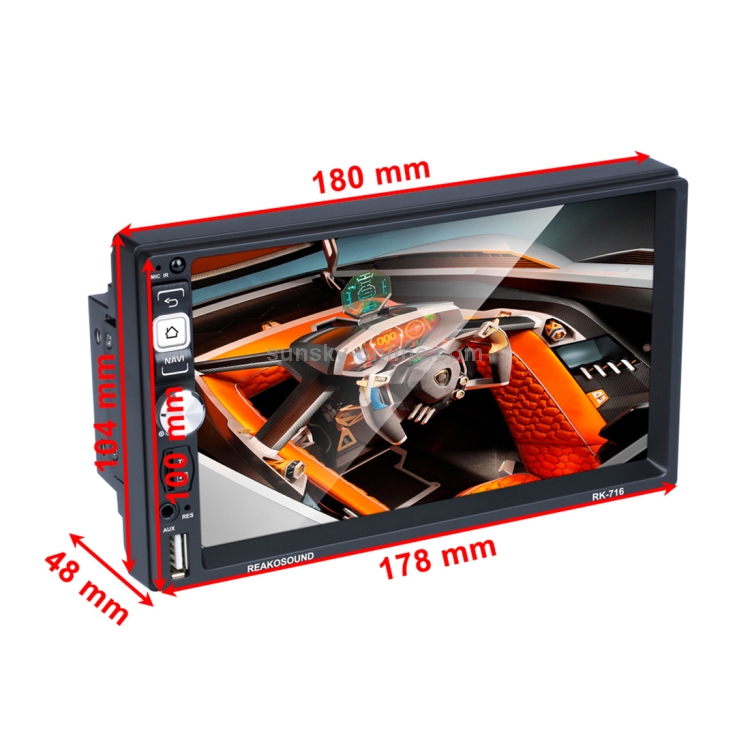 RK-A716 7インチユニバーサルアンドロイド8.1カーラジオレシーバーMP5