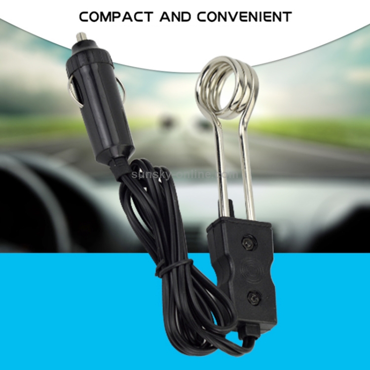 Car Immersion Electric Immersion Traveling Camping Picnic Water Immersion Tea Coffee Water Travel Portable 12V 24V