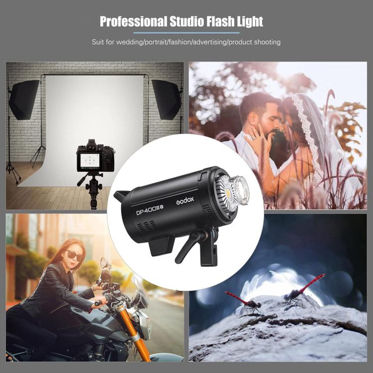 Godox DP400III-V スタジオ フラッシュ フォト ライト 400Ws 2.4G 