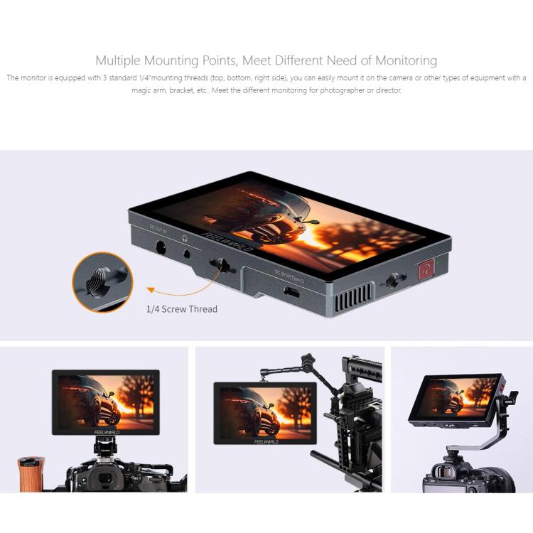 FEELWORLD P6X 5.5インチ アルミニウム DSLRカメラフィールドモニター FEELWORLD P6X 5.5インチ アルミニウム DSLRカメラフィールドモニター