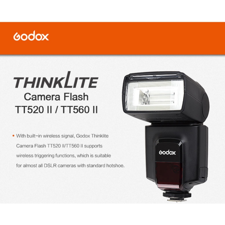 Godox TT520II 433MHZ Wireless 1/300s-1/2000s HSS Flash Speedlite Camera Top Fill Light for Canon / Nikon DSLR Cameras(Black) - 6