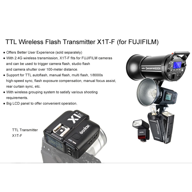 Godox V860IIF 2.4GHz Wireless 1/8000s HSS Flash Speedlite Camera Top Fill Light for Fujifil DSLR Cameras(Black) - 8
