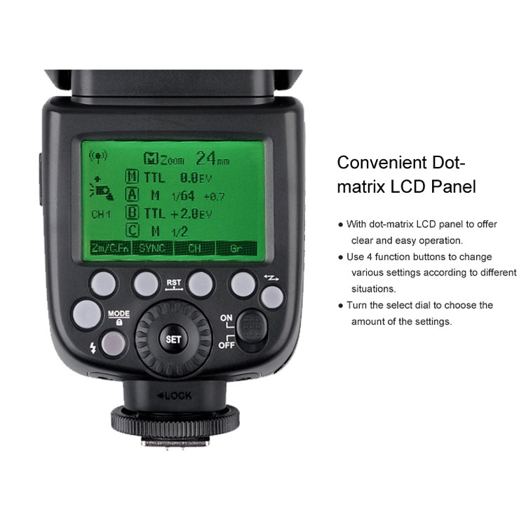 Godox V860IIF 2.4GHz Wireless 1/8000s HSS Flash Speedlite Camera Top Fill Light for Fujifil DSLR Cameras(Black) - 9
