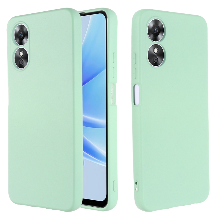 ILING Cover Silicone Per Oppo A17 / A17K - Custodia Colorata Antiurdo Con Protezione Fotocamera - Verde - 2