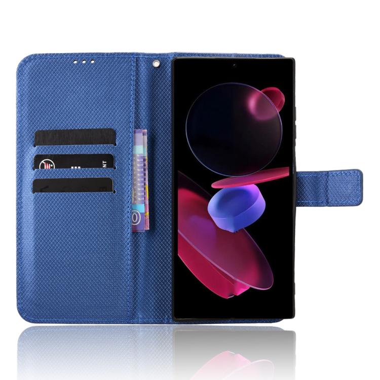 For Oukitel C62 / C62 Pro Diamond Texture Leather Phone Case(Blue)