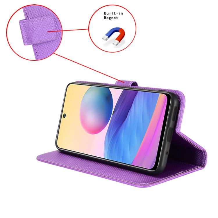 For Oukitel C62 / C62 Pro Diamond Texture Leather Phone Case(Purple)