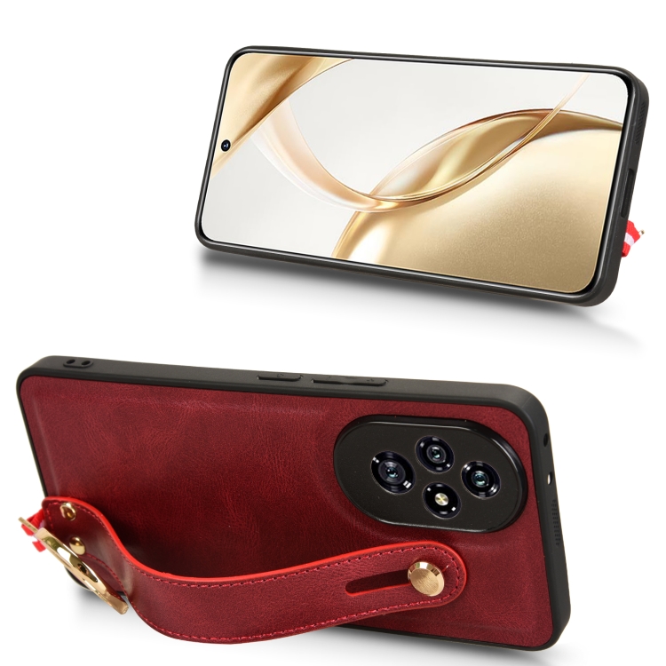 HAOYE Custodia Portafoglio In Pelle Per Huawei Honor 200 Smart – Cover Con Slot Carte, Chiusura Magnetica E Supporto, Colore Rosso - 2