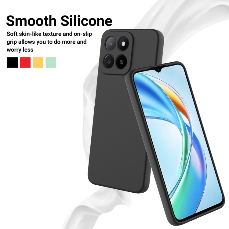 Heioloo Cover per Honor X5C Plus Custodia per Assorbimento degli Urti Sottile Morbida in Silicone TPU Protettiva [Protezione da Caduta] + [1 Pezzi] Vetro Temperato -Trasparente