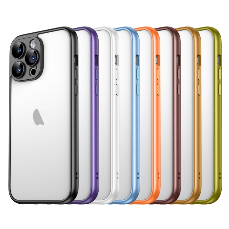 iPhone 13 Pro Max マカロン PC 電話用 ピュアボーダーフレーム レンズ 
