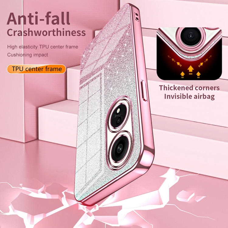 Cover Per OPPO A53/A53S Con Rose E Strass: Custodia TPU Morbida, Antigiallo, Protezione Antiurto - 3