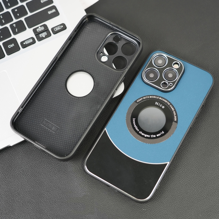 iPhone 15 Pro Max用コントラストカラーロゴディスプレイ磁気電話