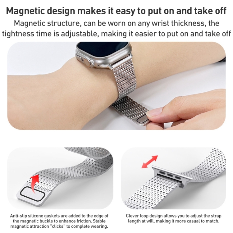 Apple Watch Series 7用 41mm ミラネーゼループ磁気クラスプ Apple Watch Series 7用 41mm ミラネーゼループ磁気クラスプ