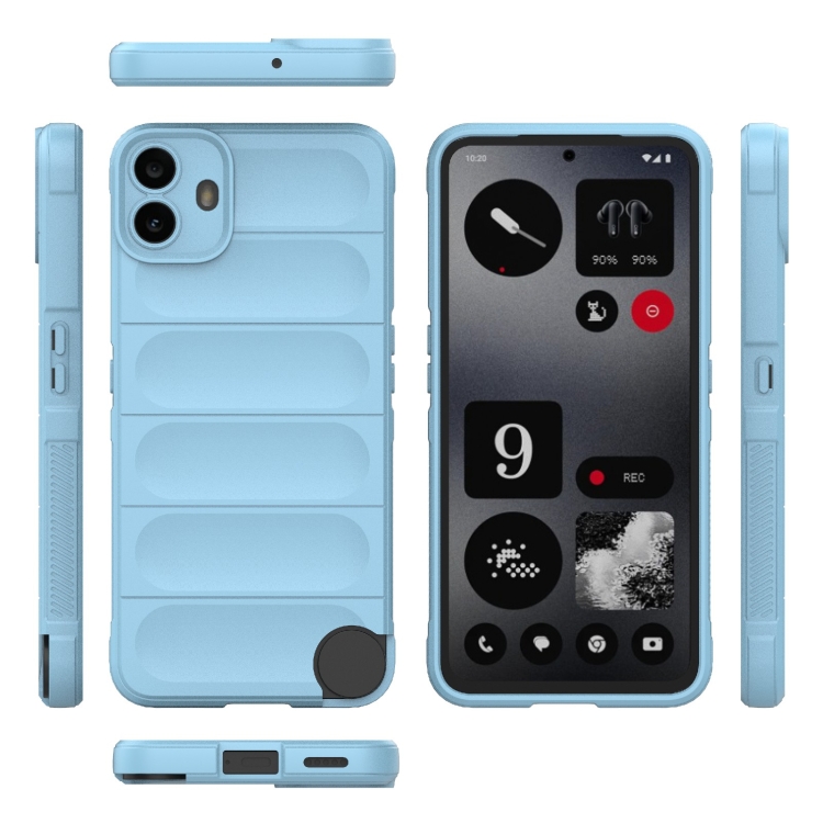 For Nothing CMF Phone 1 Magic Shield TPU + Flannel Phone Case(Light Blue)
