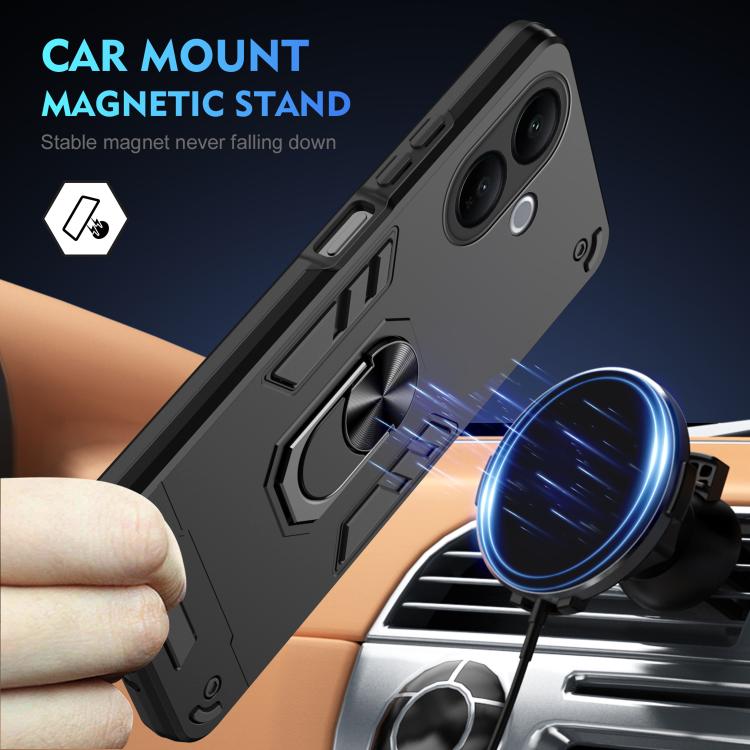 Funda Militar Con Soporte Anular Y Protector De Cámara Para Vivo V60 Lite (4G/5G) – Compatible Con Soporte Magnético Para Coche