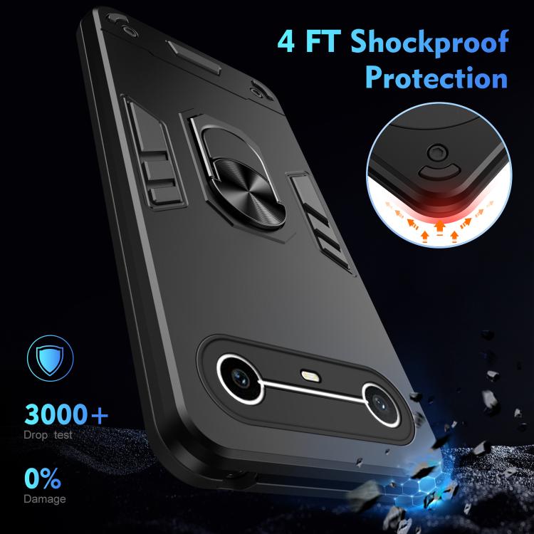 For Tecno Pova Slim 5G / Spark Slim 4G Shockproof Metal Ring