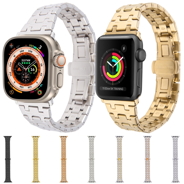 Apple Watch Series 2 42mm ダブル T ステンレススチール時計バンド 