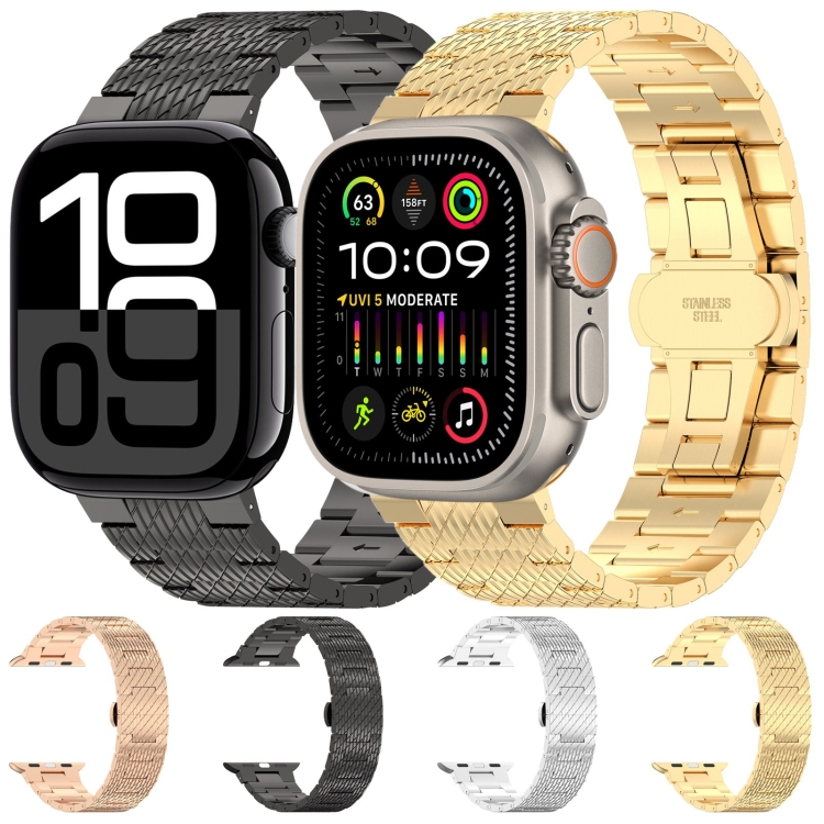 Apple Watch Series 7用 41mmツイルステンレススチール時計バンド 