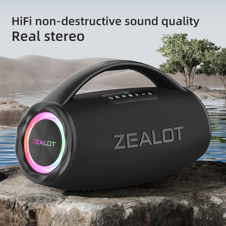 Zealot S97 80W 屋外ポータブル RGB ライト Bluetooth スピーカー (ブルー)