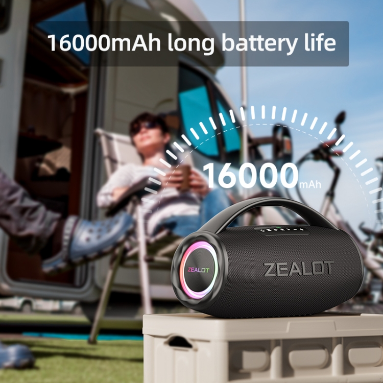 Zealot S97 80W 屋外ポータブル RGB ライト Bluetooth スピーカー (ブルー)