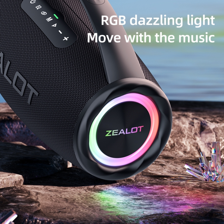 Zealot S97 80W 屋外ポータブル RGB ライト Bluetooth スピーカー (ブルー)