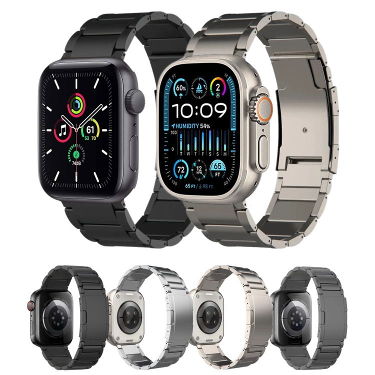 Apple Watch Series 10 46mm チタンメタルウォッチバンド(ブラック)