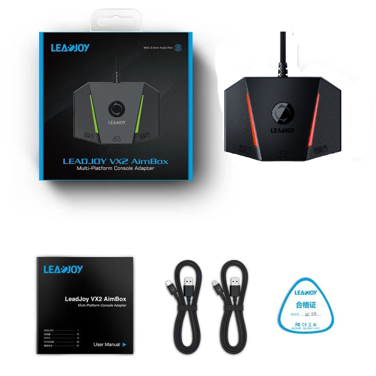 GameSir LeadJoy VX2 AimBox ゲームコンソール キーボード マウス コンバーター Xbox PS4用 ブラック