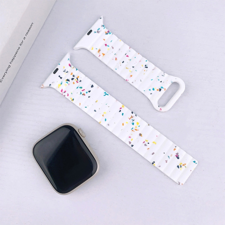 Apple Watch Series 10 46mm カラフルドット マグネット式シリコン 