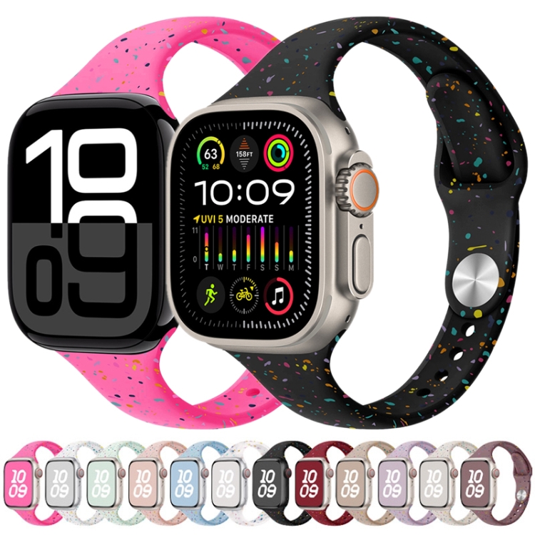 Apple Watch Series 10 46mm スリムスタイル カラフルドット シリコン 