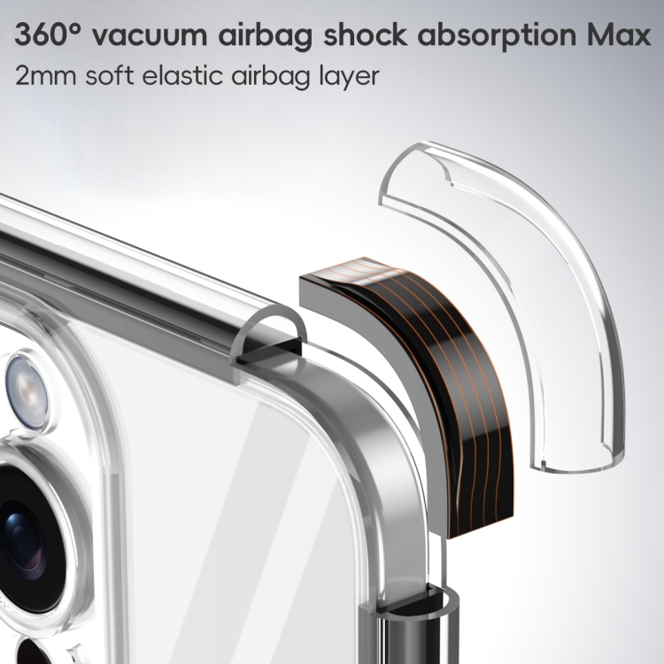 AirGear Wavy - Custodia MagSafe per iPhone 15 Pro Max, compatibile con MagSafe (Grigio-Nero, iPhone 15 Pro MAX