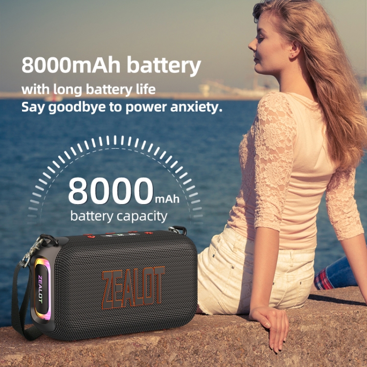 Zealot S85M 50W 屋外用ポータブル Bluetooth スピーカー マイク付き
