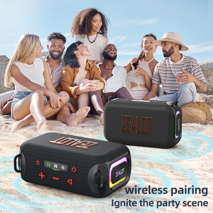 Zealot S85M 50W 屋外用ポータブル Bluetooth スピーカー マイク付き