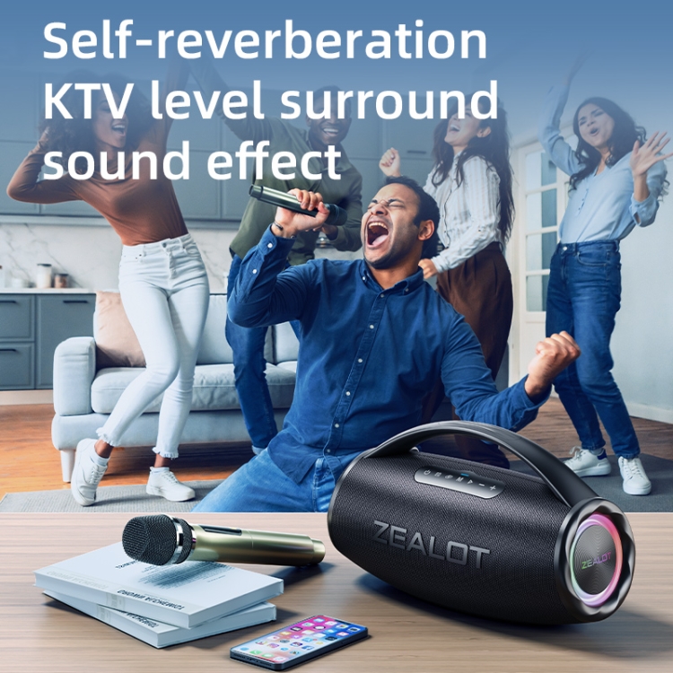 Zealot S97M 80W Outdoor Portable RGB Bluetooth Speaker