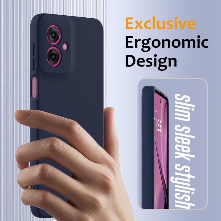 Cadorabo Custodia per Motorola Moto G5 Plus in Candy Blu Scuro - Morbida Cover Protettiva Sottile di Silicone TPU con Bordo Protezione - Ultra Slim Case Antiurto Gel Back Bumper Guscio