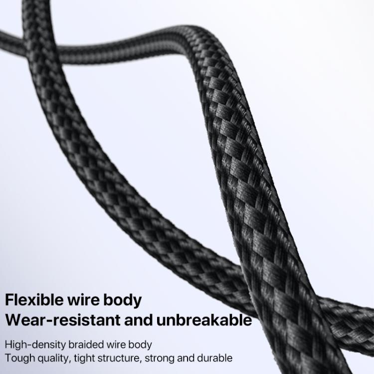 Yesido CA134L 12W 2.4A USB to 8 Pin Charging Data Cable, Length:3m(Black) - 8