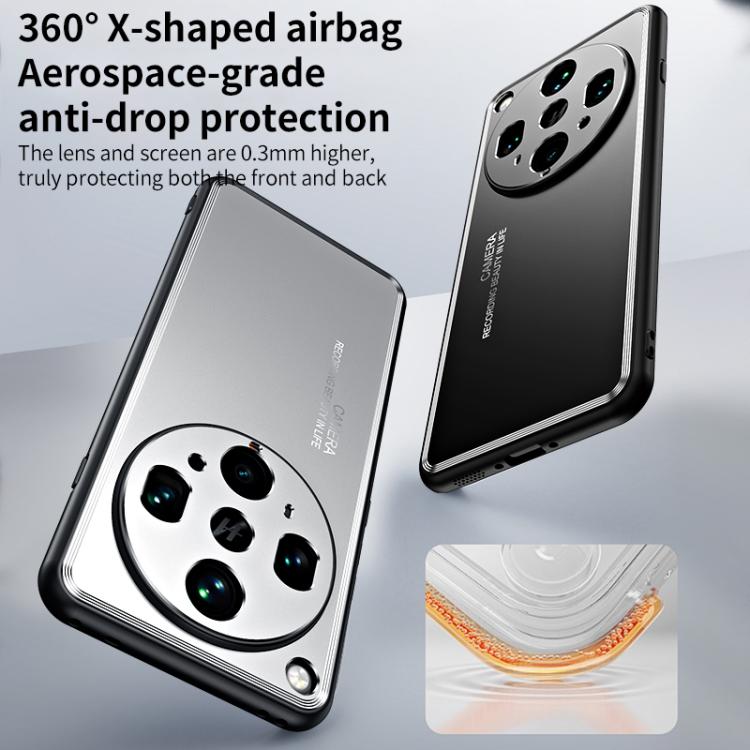 OPPO Find X9 Pro用 フロストメタルケース（シルバー）