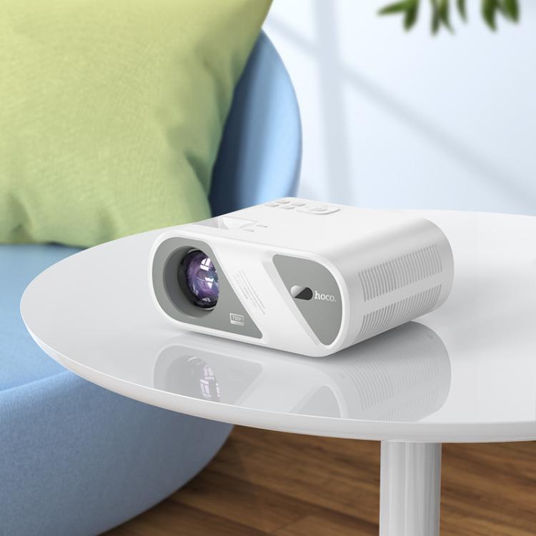 Hoco Dt1 1280X720P 140Ansi Wifi Bluetooth Wireless Projector Same Screen Version, Eu Plug(White) - 6