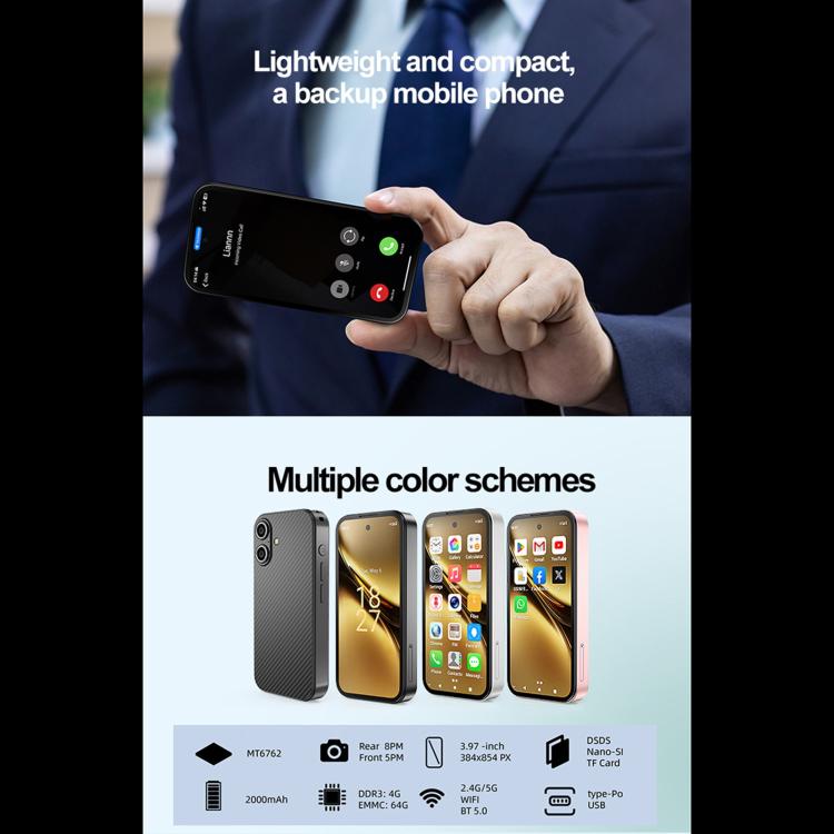 Q333, 4GB+64GB, 3.97 inch Android 12 Mediatek MT6762 Octa Core, Network ...