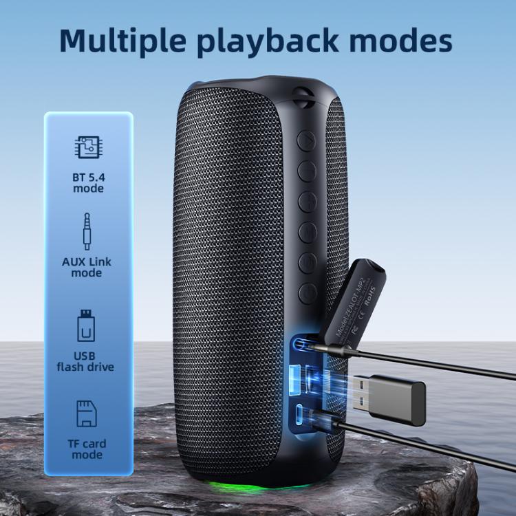 Zealot MP2 20W ポータブル アウトドア RGB Bluetooth スピーカー