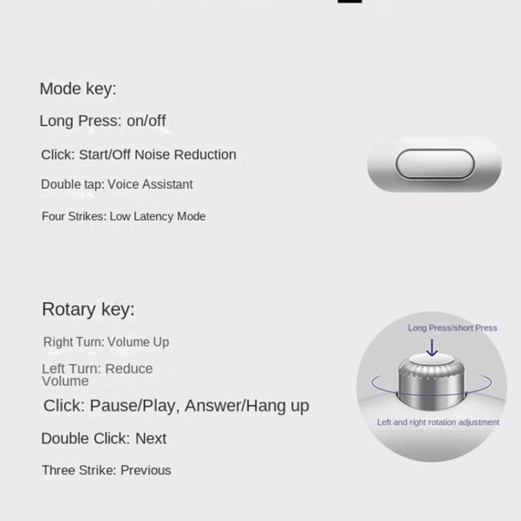 Fones de ouvido estéreo sem fio BT069NC BT5.4 ANC (preto) - B9