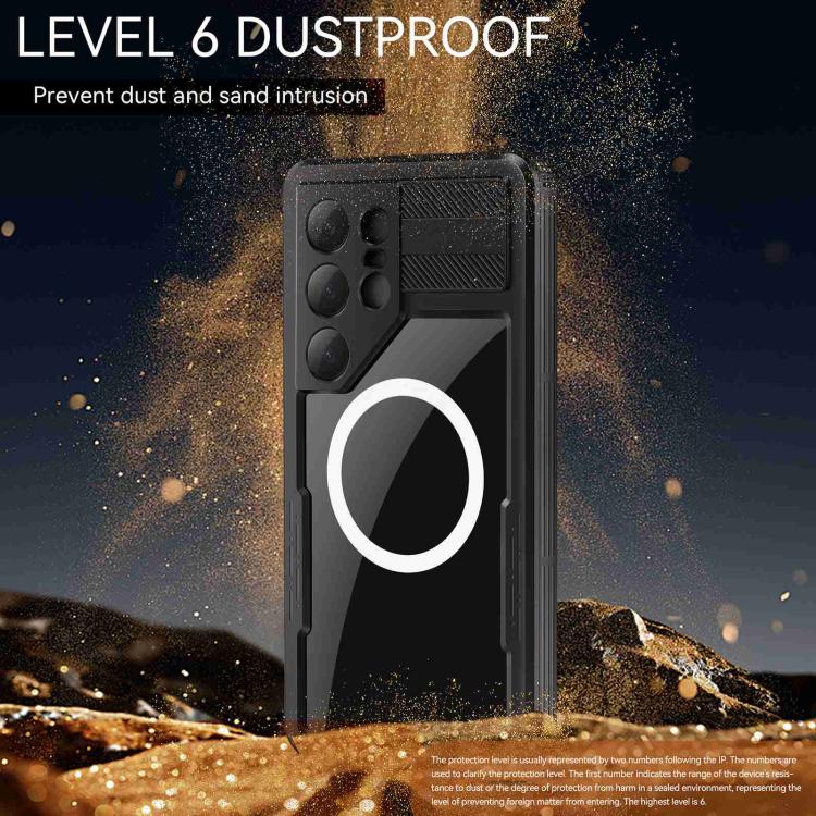 For Samsung Galaxy S25 Ultra 5G RedPepper IP68 Waterproof Triple-proof MagSafe Phone Case(Black) - 6