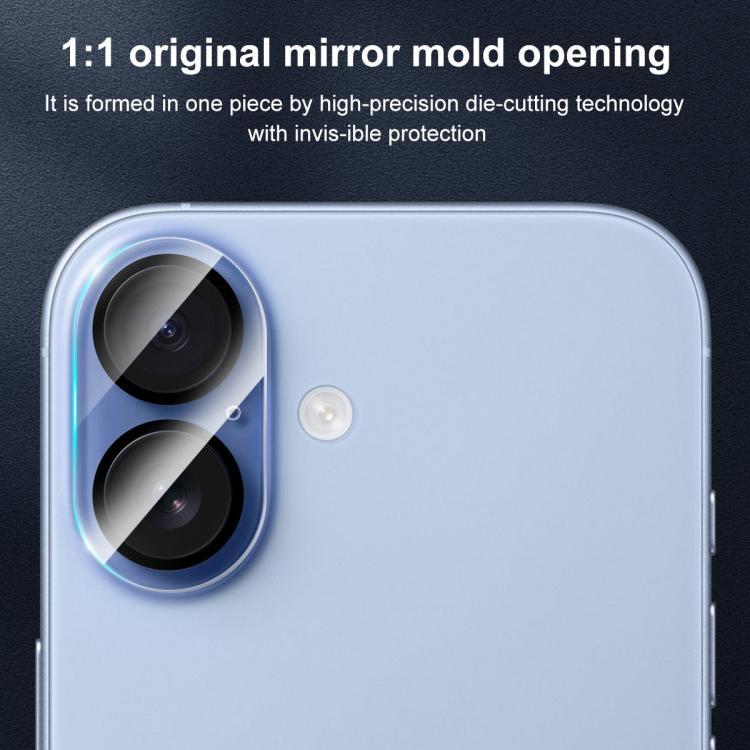 Para iPhone 16/16 Plus XDCASE Silkscreen Integrado Vidro Temperado Filme para Câmera Traseira - 2