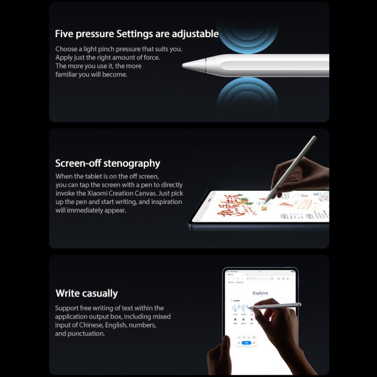 Original Xiaomi Focus Pro Stylus Pen For Xiaomi Mi Pad 8 / 8 Pro Tablet Magnetic 16384 Level Sense Draw Writing Smart Pen(White) - 7