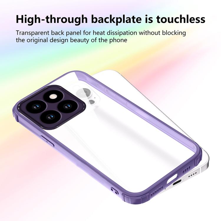 Cover Per Honor X7 – Custodia Trasparente Effetto Gradiente, Viola/blu, TPU Antiurto, Rinforzi Agli Angoli