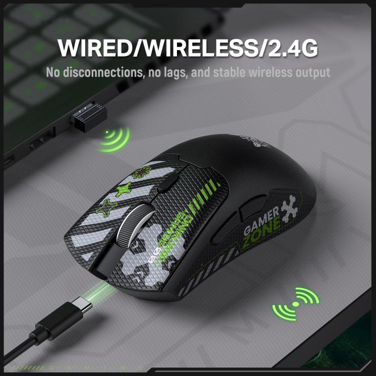 Mouse Gamer Inalámbrico 2,4Ghz DM01 Onikuma 2 ONIKUMA DM01 12800DPI 2.4GHz + BT + Wired Tri-mode Gaming Mouse(Black)