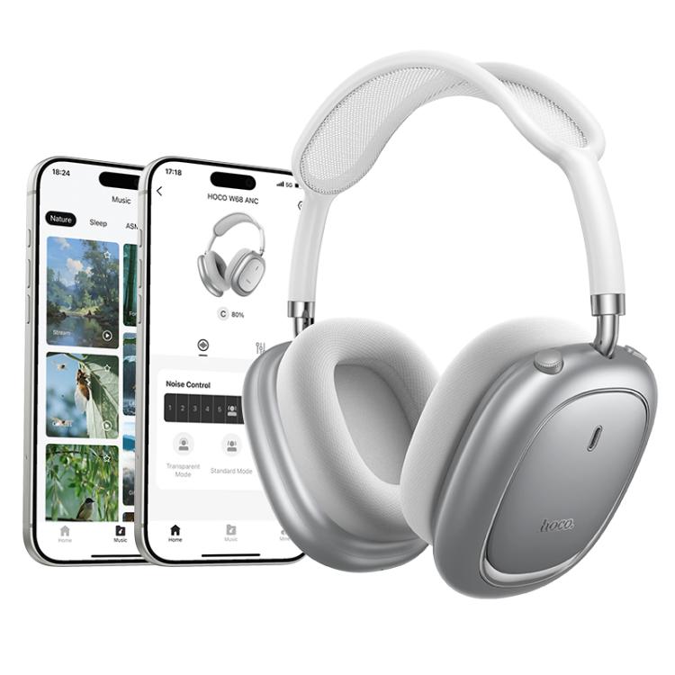 hoco W68 Calma ANC Noise Reduction Bluetooth Earphone(Black) - B2