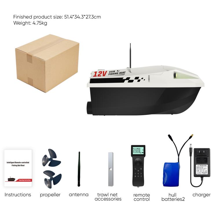 Accessoire Pêche Carpe Bateau Appât RC Télécommandé - Portée 500m - Charge 1 ,5kg - Détecteur Poissons Baitboat Pêche Carpe Accessoire Pêche Carpe Bateau Appât RC Télécommandé - Portée 500m - Charge 1 ,5kg - Détecteur Poissons Baitboat Pêche Carpe
